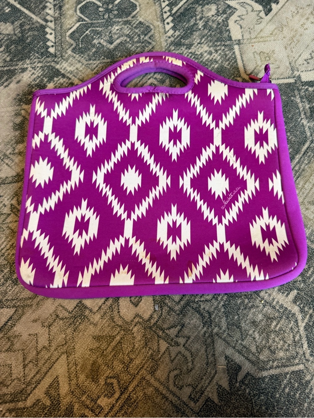 Macbeth Collection sleeve designed to protect iPads and tablets Purple and white